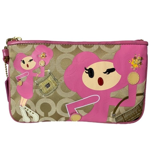 COACH Y2K Rare Poppy "Pinky" Limited Edition Wristlet - Picture 1 of 10